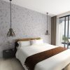 TUQCO Natural Stone 1" Hexagon Carrara - Silver Honed Marble Mosaic Tile bedroom