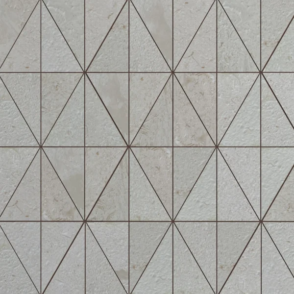 TUQCO Natural Stone Triangle Limestone Brushed Marble Mosaic Tile - Image 2