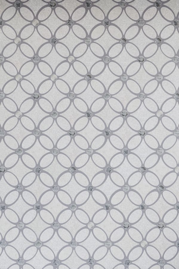 TUQCO Natural Stone Flower Carrara Tumbled Marble Mosaic Tile Display
